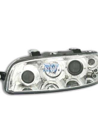 FARI PER FIAT PUNTO 99-03 ANGEL EYES FONDO CROMATO