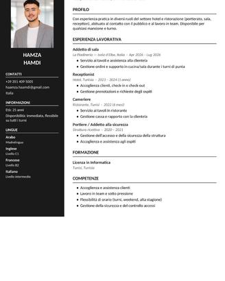 Receptionist / Addetto di Sala / Portiere Hote