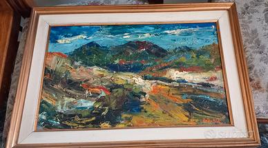 Quadro olio su cartoncino Biagio Biasi