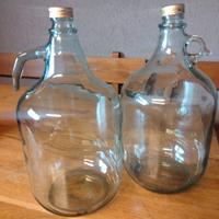 10 FIASCHETTE IN VETRO DA 5 LITRI