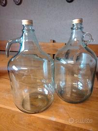 10 FIASCHETTE IN VETRO DA 5 LITRI