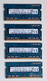 4x4GB Ram DDR3 PC3L-12800S Sodimm SK Hynix (16GB)