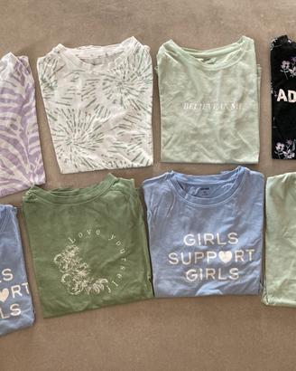 8 TSHIRT ragazza 14/16 anni tg xs e s