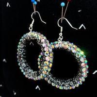 Orecchini cerchio strass