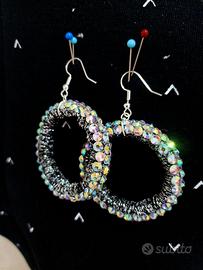 Orecchini cerchio strass