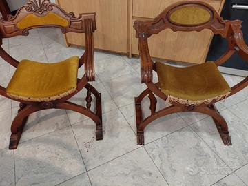 2 Sedie Vintage in Legno Massello