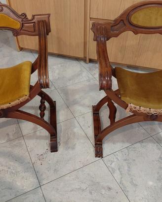 2 Sedie Vintage in Legno Massello