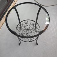 Tavolino/Portapiante in metallo nero