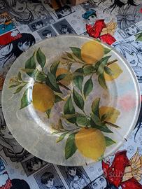 PIATTO DECORATIVO CON DECOUPAGE