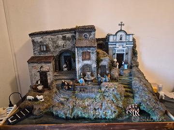 PRESEPE NAPOLETANO ARTIGIANALE CON MARE