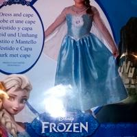 Vestito Carnevale Frozen 5-6anni Deluxe +bacchetta