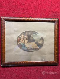 vecchia oleografia fine 800 inizio 900 Cupid