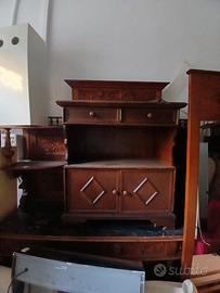 Credenza buffet antica in noce stile umbertino con