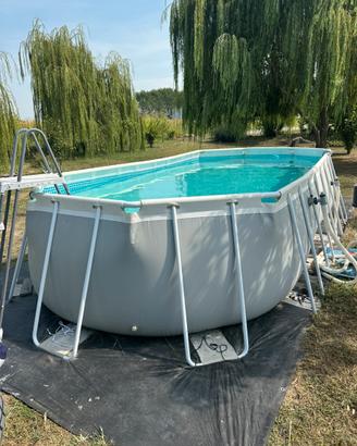 Intex set piscina fuori terra rettangolare