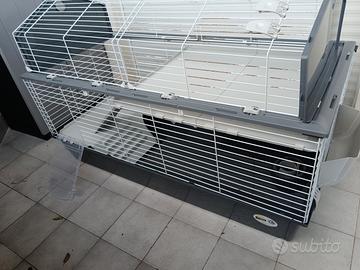 Gabbia per coniglietti da compagnia più accessori 