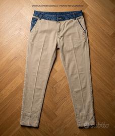 Jeans / Pantalone beige e denim vintage tg S/M