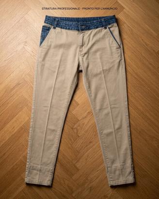 Jeans / Pantalone beige e denim vintage tg S/M