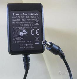 ALIMENTATORE SPINA 230Vac / 5V 1000mA (1A) SA106E