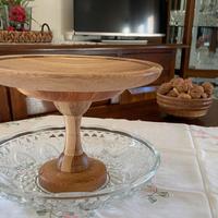 alzata in legno rovere cipresso e legno di bosco