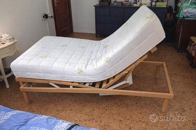 Letto singolo ortopedico elettrico rialzabile