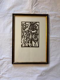 Xilografia NESTERIO "Flagellazione"