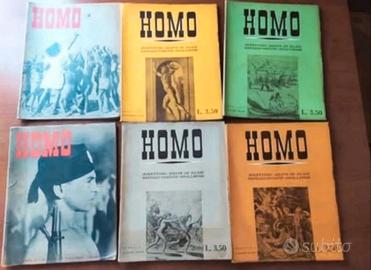 Lotto fascicoli rivista Homo