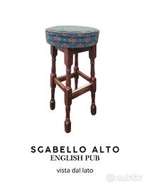 SGABELLO ALTO IN LEGNO MASSELLO IN OTTIME CONDIZIO
