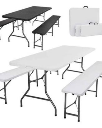 Tavole e panche pieghevoli in plastica