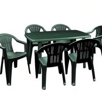 Tavolo plastica giardino con 6 sedie
