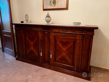 Mobili classici in noce nuovi - credenza + portatv