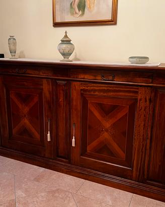 Mobili classici in noce nuovi - credenza + portatv