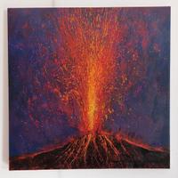 Quadro moderno olio su tela. Etna