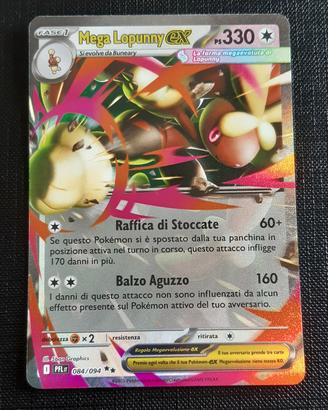 CARTA POKEMON MEGA LOPUNNY EX DOPPIA RARA