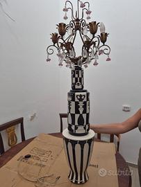 Lampada d'arte scacchi ceramica ERNESTINE SALERNO