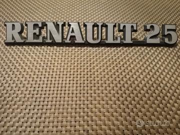 scritta stemma in metallo Renault 25 vintage 