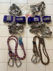 Imbraghi da ferrata Cassin accessoriati