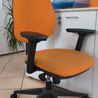 Sedia con rotelle e braccioli da ufficio