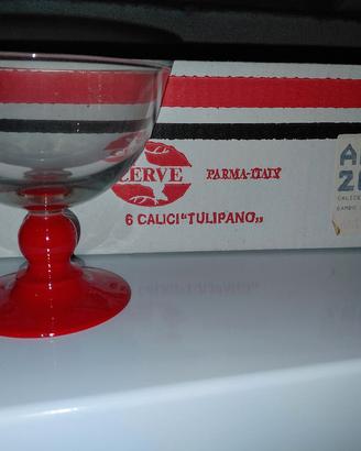 calici da dolce - rosso
