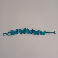 Braccialetto azzurro farfalle 