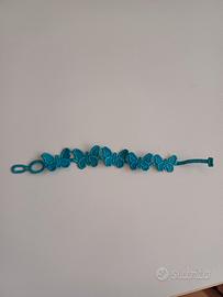 Braccialetto azzurro farfalle 