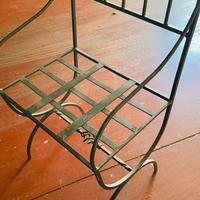 Sedia ferro battuto verde scuro