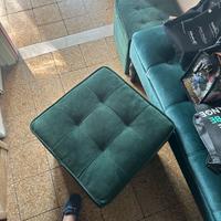 Panca con due pouf contenitori