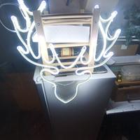 renna natalizia led bianco ghiaccio