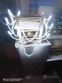 renna natalizia led bianco ghiaccio