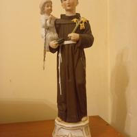 Statua S.Antonio in porcellana biscuit .