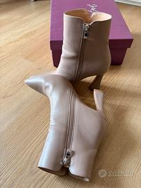 Stivaletti nude in pelle vera