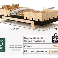 Letto bambini 90x200 Smartwood - come nuovo