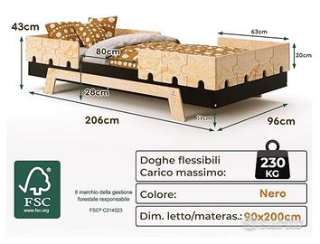 Letto bambini 90x200 Smartwood - come nuovo