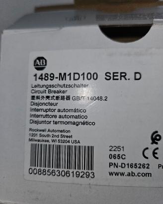 Interruttore automatico 1489-M1D100 AB