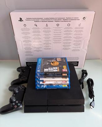 PS4 FAT 1TB + 2 Controller + 5 Giochi + Scatola